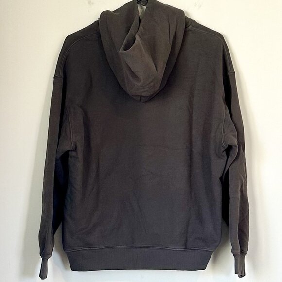 NWT Madewell Boyfriend Midweight Hoodie Sweatshirt in Coal - Size: Small - Picture 7 of 11